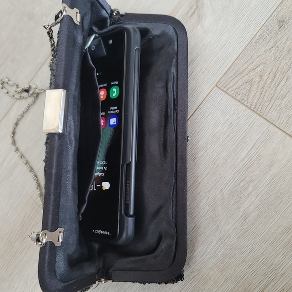 PINK and Tlx Black Sequin Clutch Evening Bag - Picture 9 of 9